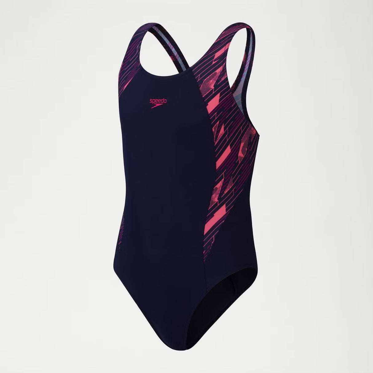 Speedo Girls HyperBoom Splice Muscleback Navy/Pink