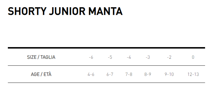 Mares Shorty MANTA Junior