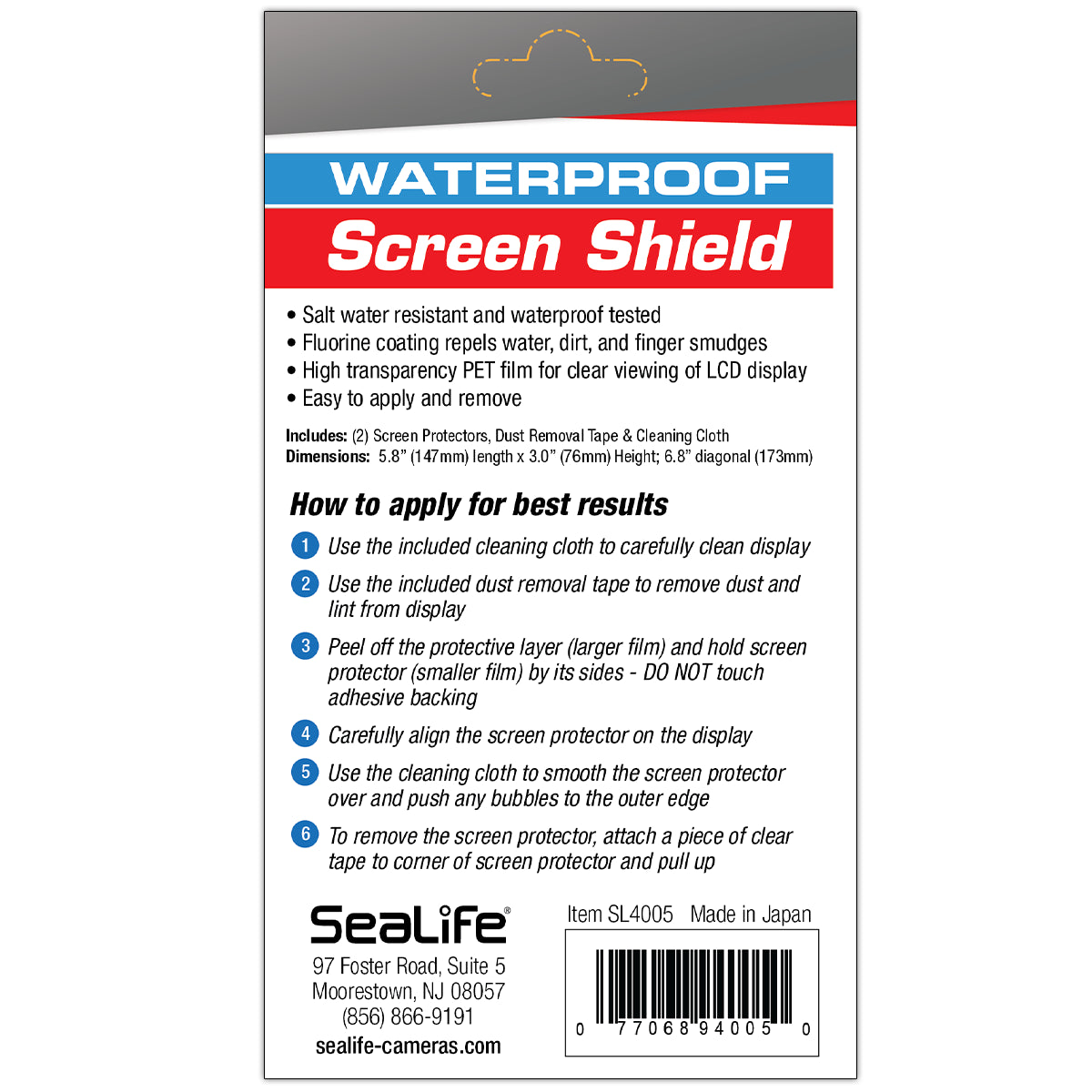 Sealife Screen Shield for Sportdiver Undervandshus