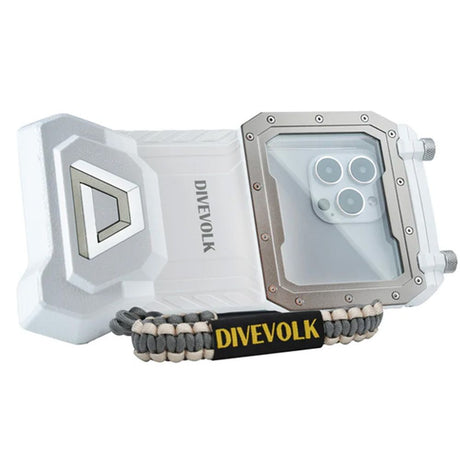 DIVEVOLK SeaTouch 4 MAX, Glimmering White, Underwater housing til iPhone og Android