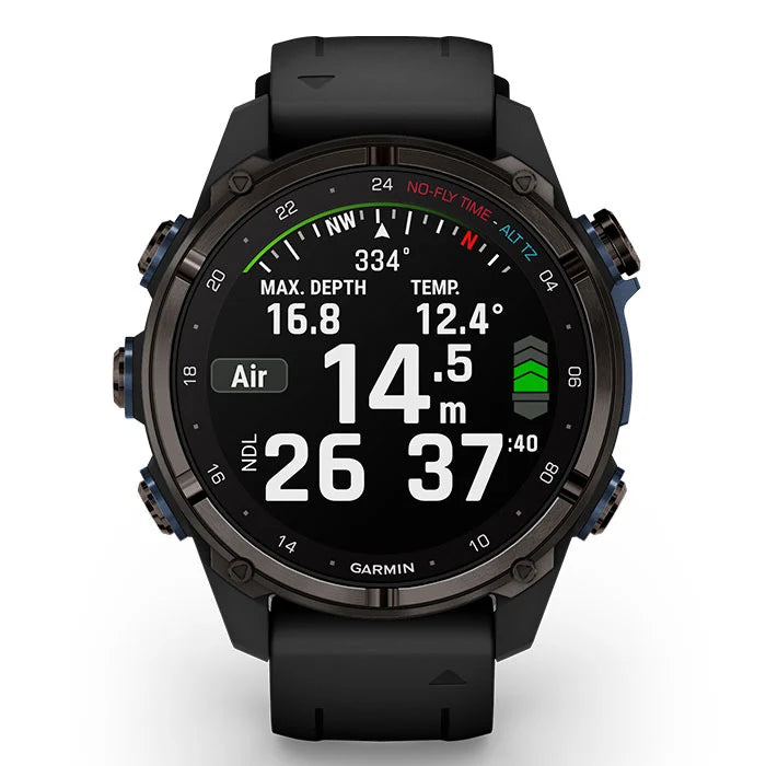 Garmin Descent MK3i Carbon Grå DLC-Titanium med silikonerem