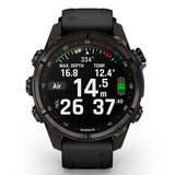 Garmin Descent MK3i 51mm Carbon Grå DLC-Titanium med silikonerem