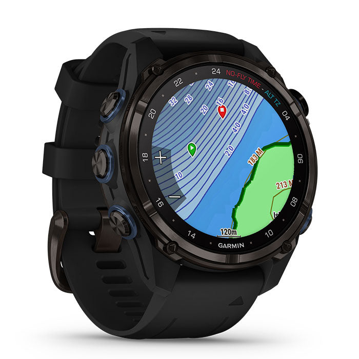 Garmin Descent MK3i Carbon Grå DLC-Titanium med silikonerem