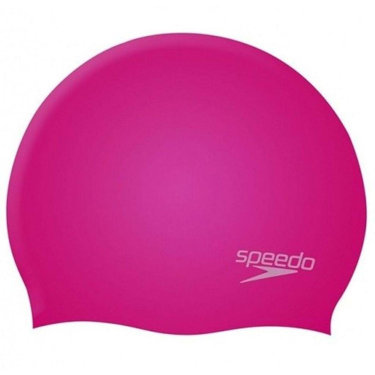 Speedo Plain Moulded Silicone Badehætte PINK UNISEX OneSize